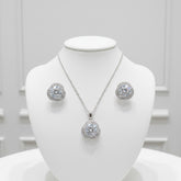 CUBIC ZIRCONIA COLLECTION - GRACEFUL CRYSTAL NECKLACE SET - CZNK156