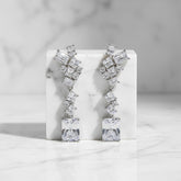 CUBIC ZIRCONIA COLLECTION - DIAMOND EXTRAVAGANCE EARRINGS - CZER618