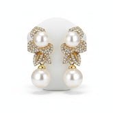CUBIC ZIRCONIA COLLECTION - VINTAGE SPARKLE EARRINGS - CZER619 GOLD
