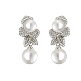 CUBIC ZIRCONIA COLLECTION - VINTAGE SPARKLE EARRINGS - CZER619 SILVER