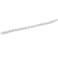 CUBIC ZIRCONIA COLLECTION - EXQUISITE STARLET BRACELET - CZBR127 SILVER