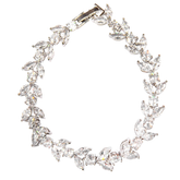 CUBIC ZIRCONIA COLLECTION - EXQUISITE STARLET BRACELET - CZBR127 SILVER