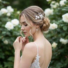ATHENA COLLECTION - FLORAL BEAUTY COMB - HC236 GOLD