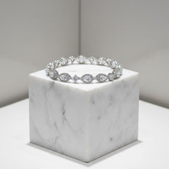 CUBIC ZIRCONIA COLLECTION - CRYSTALLURE BRACELET - BR133 SILVER