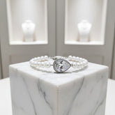 CUBIC ZIRCONIA COLLECTION - CHIC PEARL BRACELET -CZBRA15