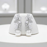 CUBIC ZIRCONIA COLLECTION - VINTAGE STARLET EARRINGS - CZER626 SILVER