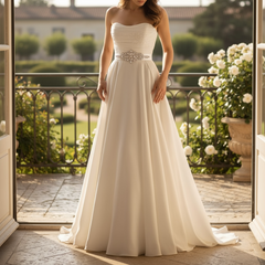 ATHENA COLLECTION - SHIMMERING BRIDAL BELT - BELT38