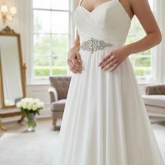 ATHENA COLLECTION - SHIMMERING BRIDAL BELT - BELT38