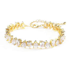 CUBIC ZIRCONIA COLLECTION - STARLET BRACELET - BR131 GOLD