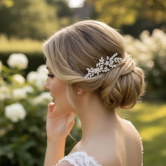 CUBIC ZIRCONIA COLLECTION - GLITZY GLAM HAIR COMB - HC233 GOLD
