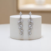 CUBIC ZIRCONIA COLLECTION - DAINTY STARLET EARRINGS - CZER559 (SILVER)