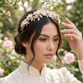 ATHENA COLLECTION - EXQUISITE PEARLIE HEADBAND - AHB121 ROSE GOLD