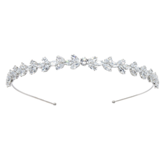 ATHENA COLLECTION - DAINTY DAZZLE HEADBAND - AHB131 SILVER