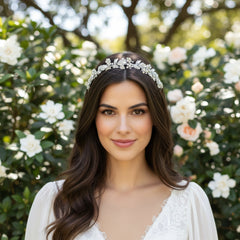 ATHENA COLLECTION - VINTAGE DREAM HEADBAND - AHB132 SILVER