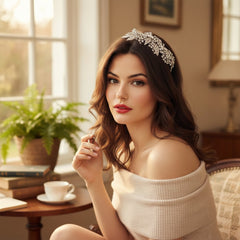 ELITE COLLECTION - EXTRAVAGANCE HEADPIECE - - SILVER HC5