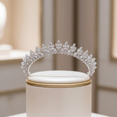 CUBIC ZIRCONIA COLLECTION - GLITZY STARLET TIARA - AHB133