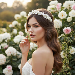 ATHENA COLLECTION - FLORAL DIVINE HEADBAND - AHB138 GOLD