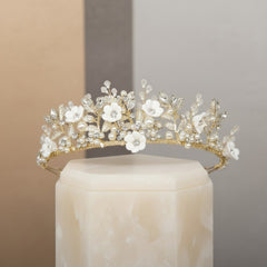 ATHENA COLLECTION - ALLURE LUXE TIARA - GOLD AHB140