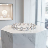 CUBIC ZIRCONIA COLLECTION - GASTBY STYLE BRACELET - CZBR138 SILVER