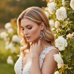 ATHENA COLLECTION - PINK ALLURE EARRINGS - CZER661
