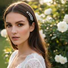 ATHENA COLLECTION - VINTAGE CHIC CLIP - CLIP768 SILVER