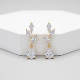 CUBIC ZIRCONIA COLLECTION - DAINTY ELEGANCE EARRINGS - CZER663 GOLD