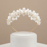 ATHENA COLLECTION - FLORAL DIVINE HEADBAND - AHB138 GOLD