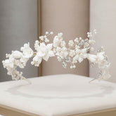 ATHENA COLLECTION - SPARKLING ROMANCE HEADBAND - AHB142 SILVER