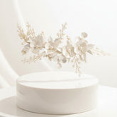 ATHENA COLLECTION - ENCHANTMENT FLORAL HEADPIECE - HC251 SILVER