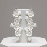 ATHENA COLLECTION - ALLURE FLORAL VINE EARRINGS - CZER665 SILVER