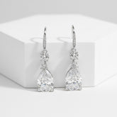 CUBIC ZIRCONIA COLLECTION - DAZZLING STARLET EARRINGS - CZER667 SILVER