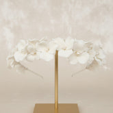 ATHENA COLLECTION - FLORAL ALLURE HEADBAND - AHB143 SILVER