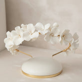 ATHENA COLLECTION - FLORAL ALLURE HEADBAND - AHB143 GOLD