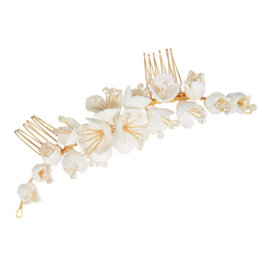 ATHENA COLLECTION - FLORAL EXTRAVAGANCE COMB - GOLD HC253