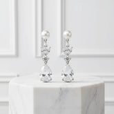 CUBIC ZIRCONIA COLLECTION - ENCHANTMENT EARRINGS - SILVER CZER669