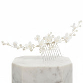 ATHENA COLLECTION - CHIC GARLAND COMB - HC257 SILVER