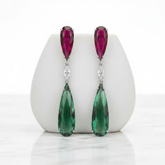 CUBIC ZIRCONIA COLLECTION - HOLLYWOOD SPARKLE EARRINGS - CZER673