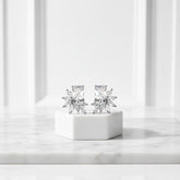 CUBIC ZIRCONIA COLLECTION - DAINTY DIVA EARRINGS - CZER677 SILVER