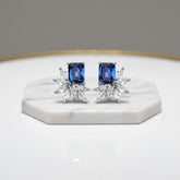 CUBIC ZIRCONIA COLLECTION - DAINTY DIVA EARRINGS - CZER677 SAPPHIRE