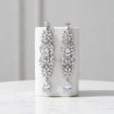 CUBIC ZIRCONIA COLLECTION - STUNNING STARLET EARRINGS - CZR679 SILVER