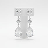 CUBIC ZIRCONIA COLLECTION - CHIC CZ SPARKLE EARRINGS - CZER680 SILVER