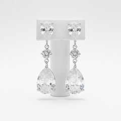 CUBIC ZIRCONIA COLLECTION - CHIC CZ SPARKLE EARRINGS - CZER680 SILVER