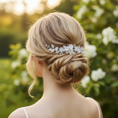 ATHENA COLLECTION - GLAMOUR HAIR COMB - HC255 SILVER
