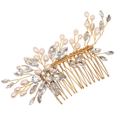 ATHENA COLLECTION - SYMPHONY OF PEARL COMB - HC258 GOLD
