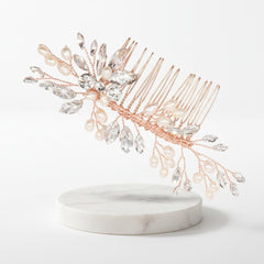 ATHENA COLLECTION - SYMPHONY OF PEARL COMB - HC258 ROSE GOLD