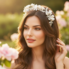 ATHENA COLLECTION - EXQUISITE VINE HEADPIECE - HP217 SILVER