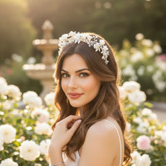 ATHENA COLLECTION - EXQUISITE VINE HEADPIECE - HP217 SILVER