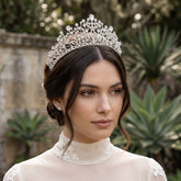 CUBIC ZIRCONIA COLLECTION - CRYSTAL ALLURE CROWN - AHB151 SILVER