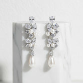 CUBIC ZIRCONIA COLLECTION - EXQUISITE STARLET EARRINGS - CZER687 SILVER