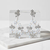 ATHENA COLLECTION - LUXE SHIMMER EARRINGS - CZER691 SILVER